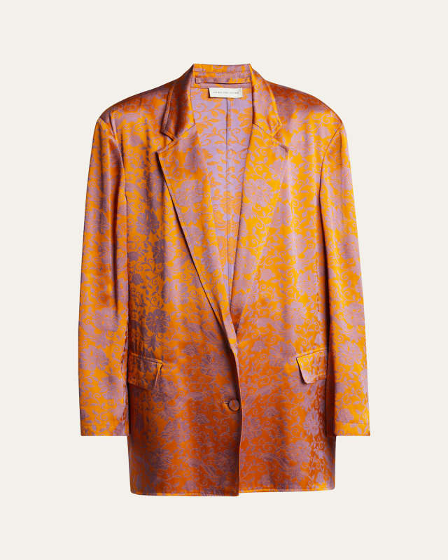 Basti Floral Viscose-Blend Jacket
